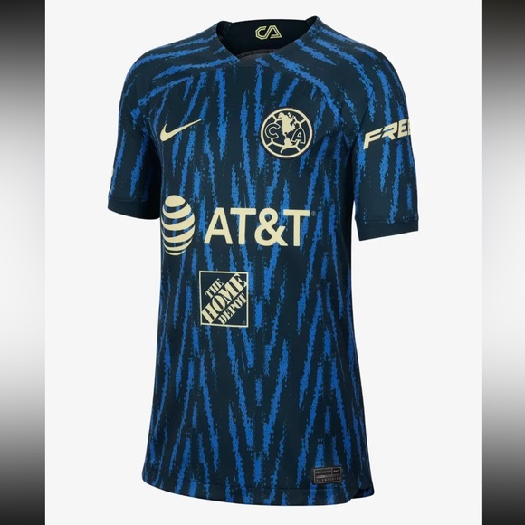 NIKE Club América 2022/23 Stadium Away Big Kids SZ L Dri-FIT Soccer Jersey
